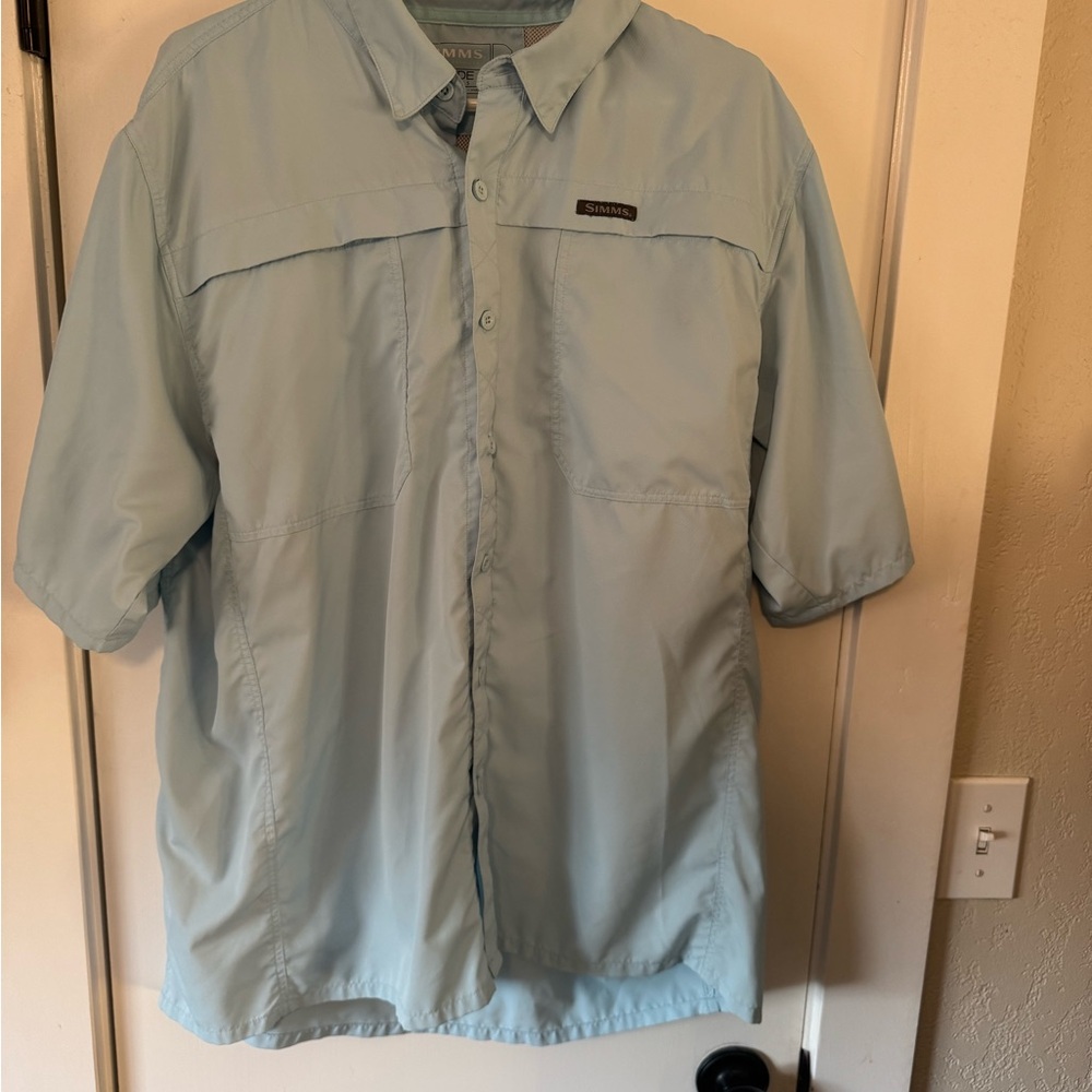 Simms Light Blue Men's Fishing Shirt